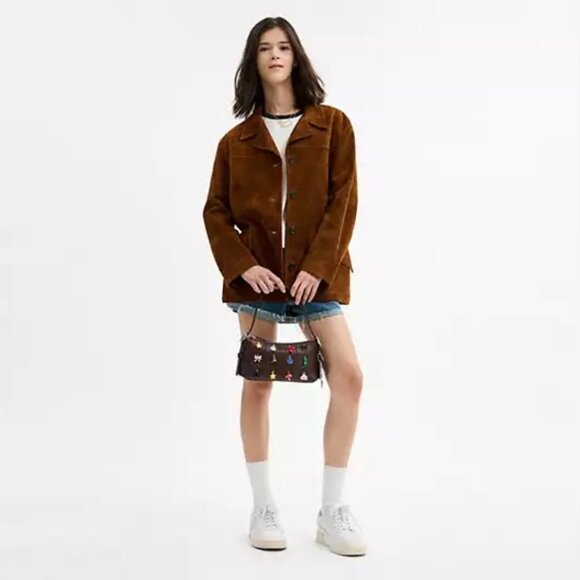 NWT Coachtopia Alter Ego Small Slouchy Bag Maple Brown Charms - Picture 5 of 11